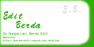 edit berda business card